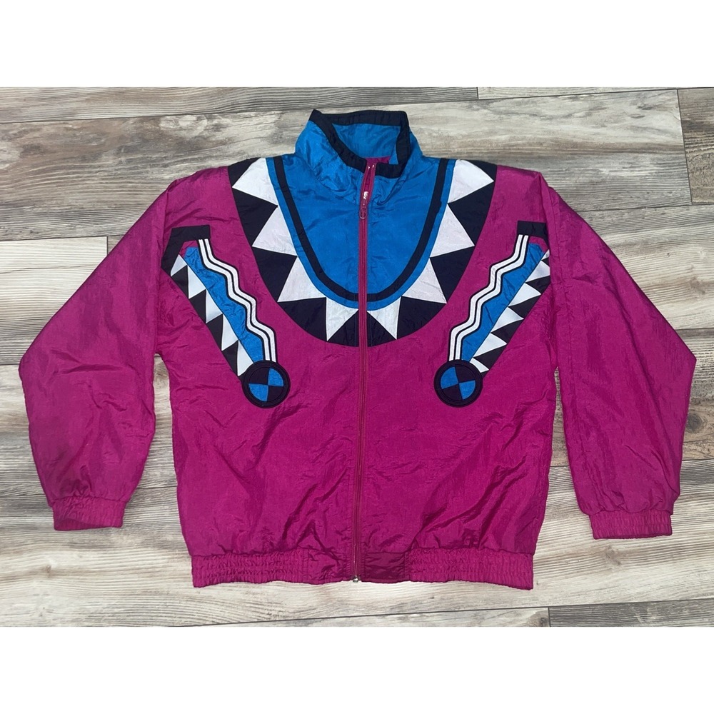 Vtg Lavon by Cheerful Corp Size Windbreaker‎ Track Jacket Zip Multicolor M